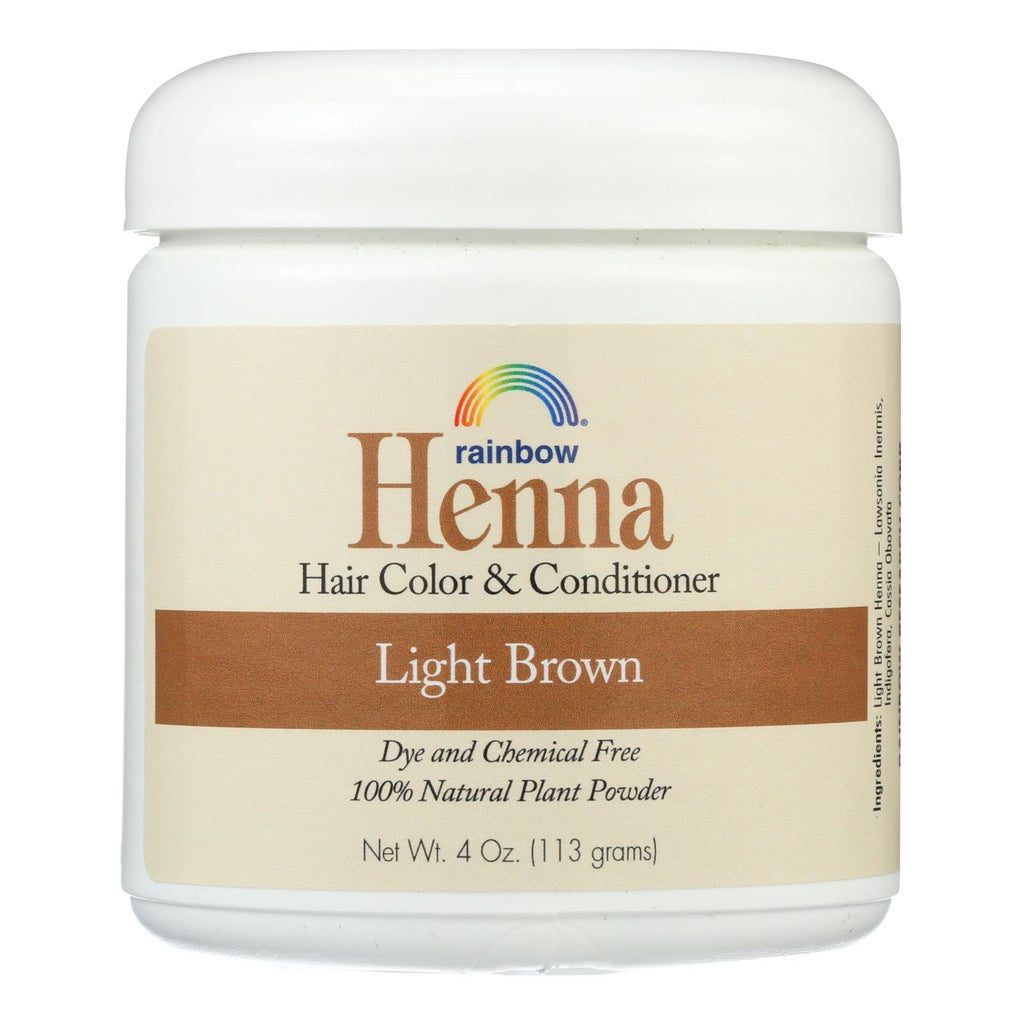 Rainbow Henna Hair Color & Conditioner, Light Brown 4 Oz