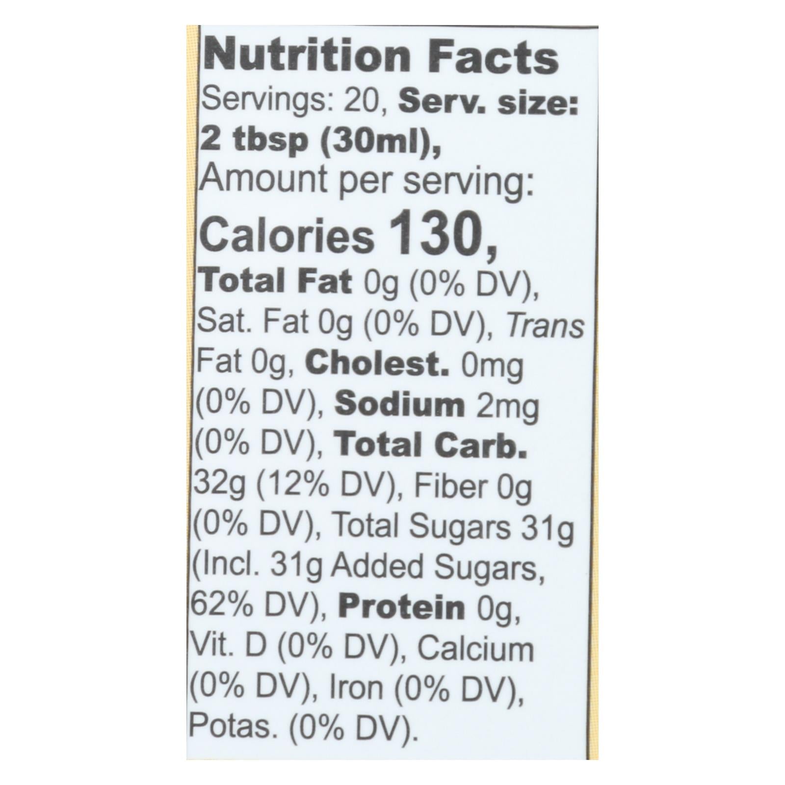 Organic Pancake Syrup - Original, 20 Oz, Case of 6