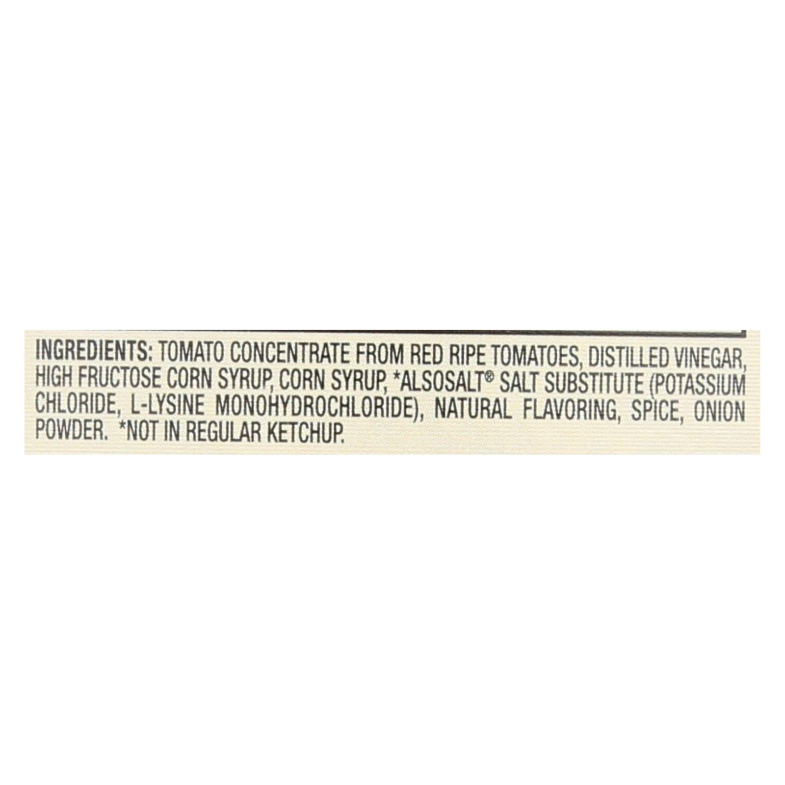 Heinz Ketchup - No Salt - Case of 6 - 14 oz.