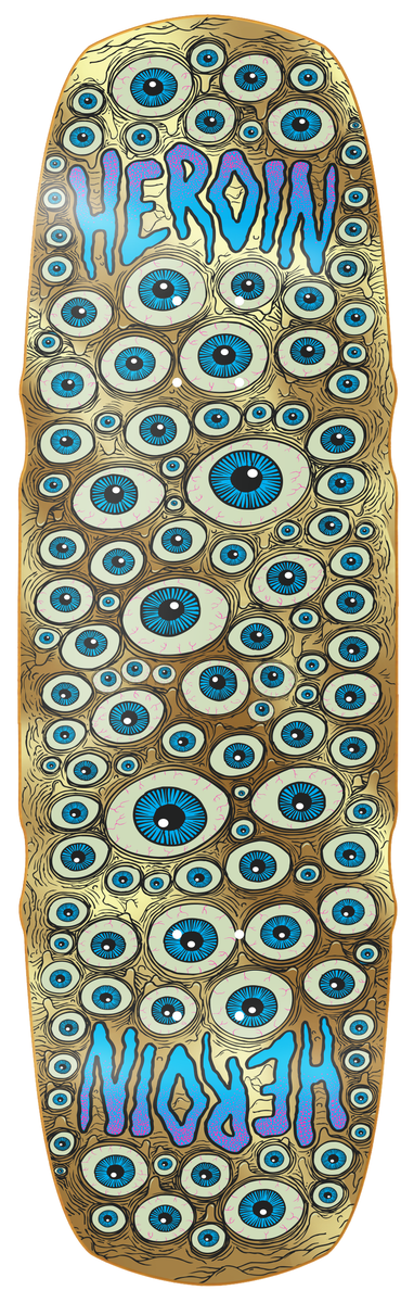 HEROIN Seeing Double Mutated (Gold) 9.5" SKATEBOARD DECK