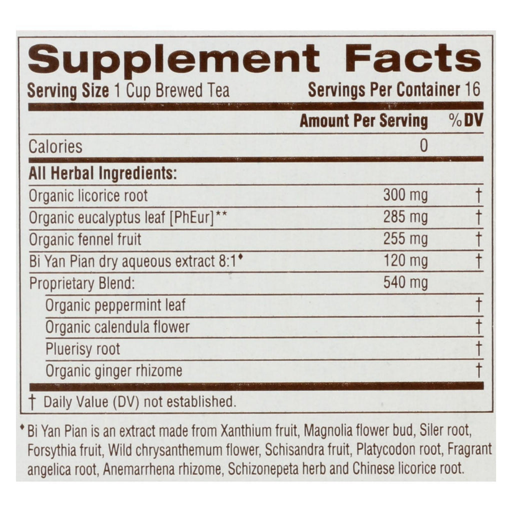 Traditional Medicinals Breathe Easy Herbal Tea, 16 Bags, 6 Pack