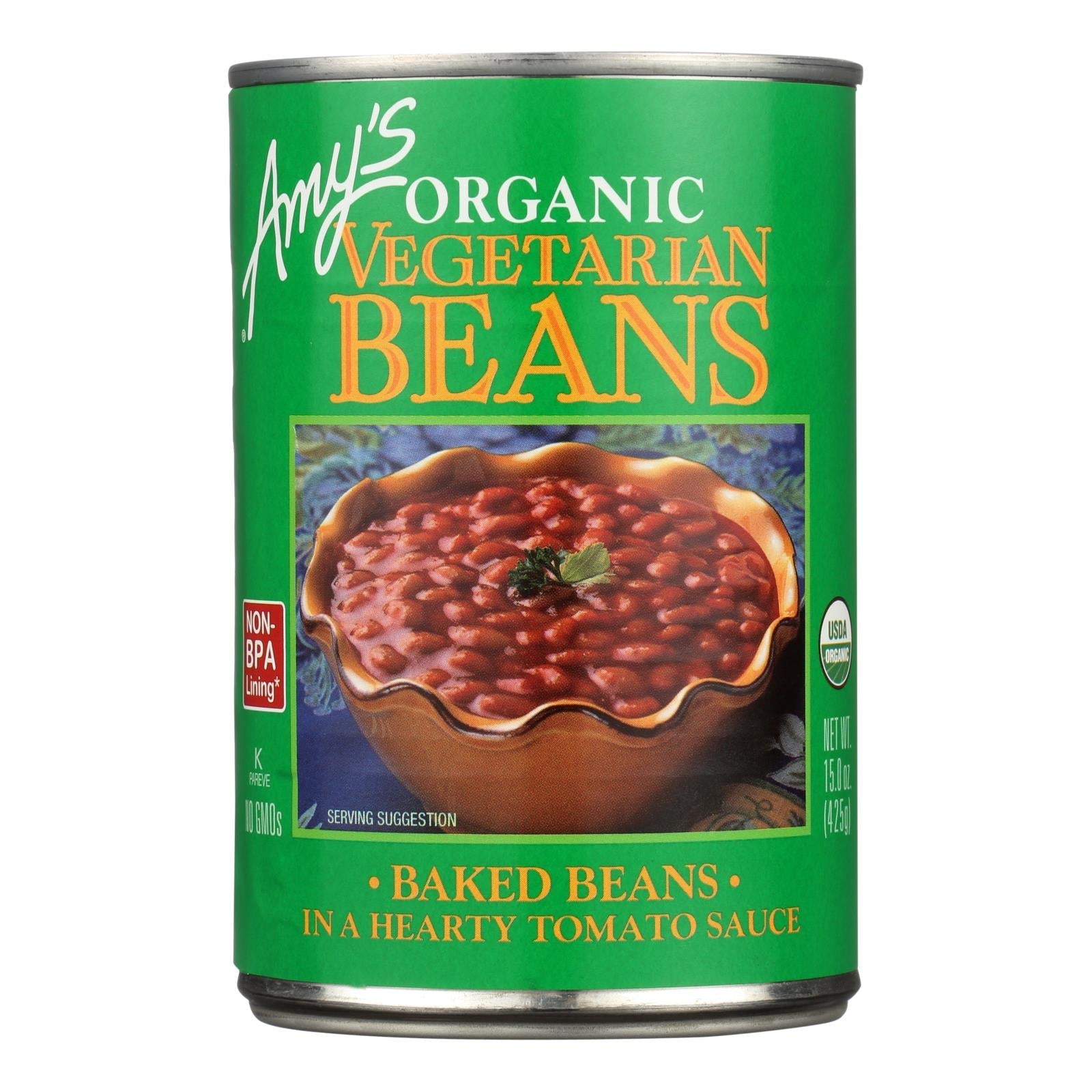 Amy's - Organic Vegetarian Baked Beans - Case Of 12 - 15 Oz.