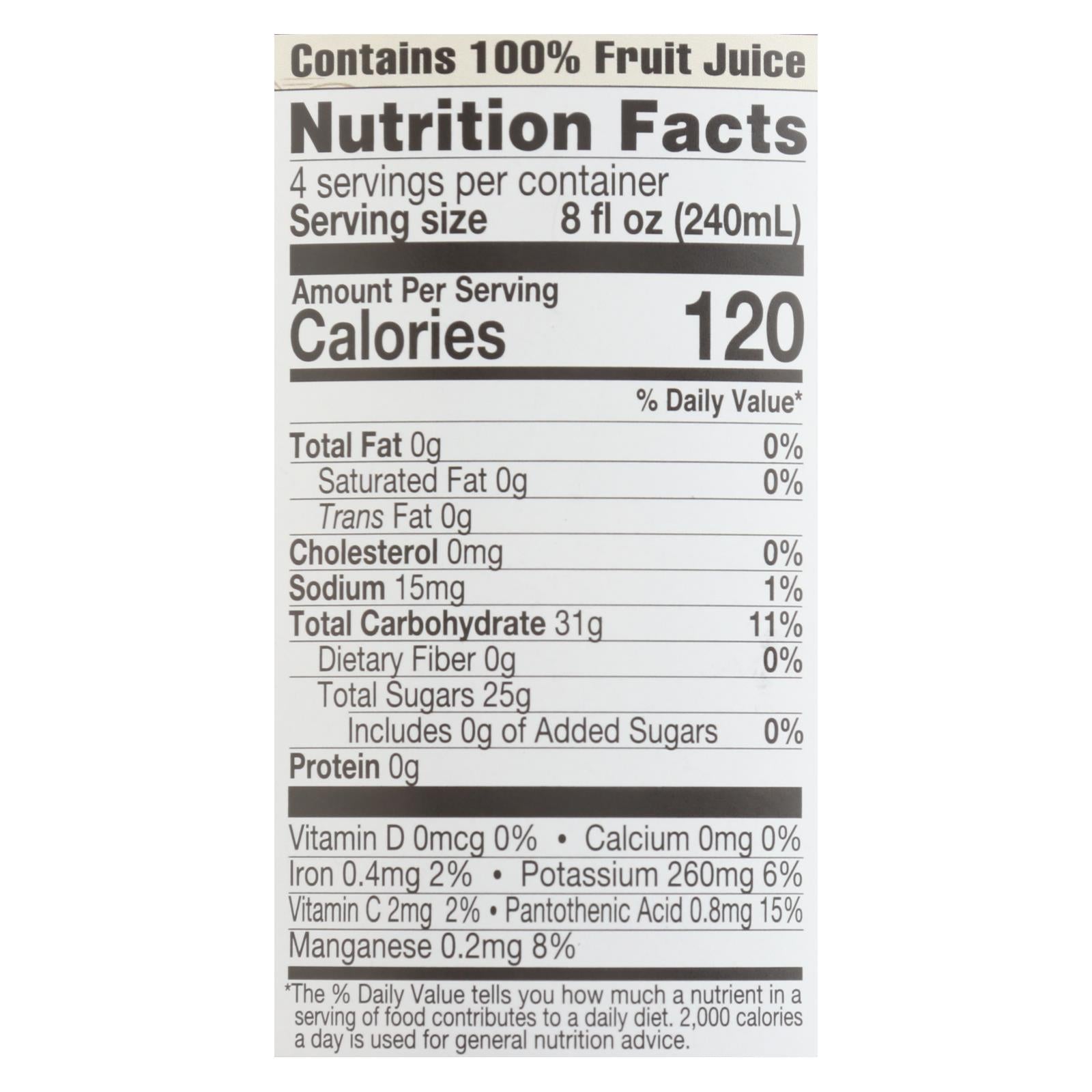 Lakewood Organic Cranberry Juice, 32 fl oz, Pack of 6