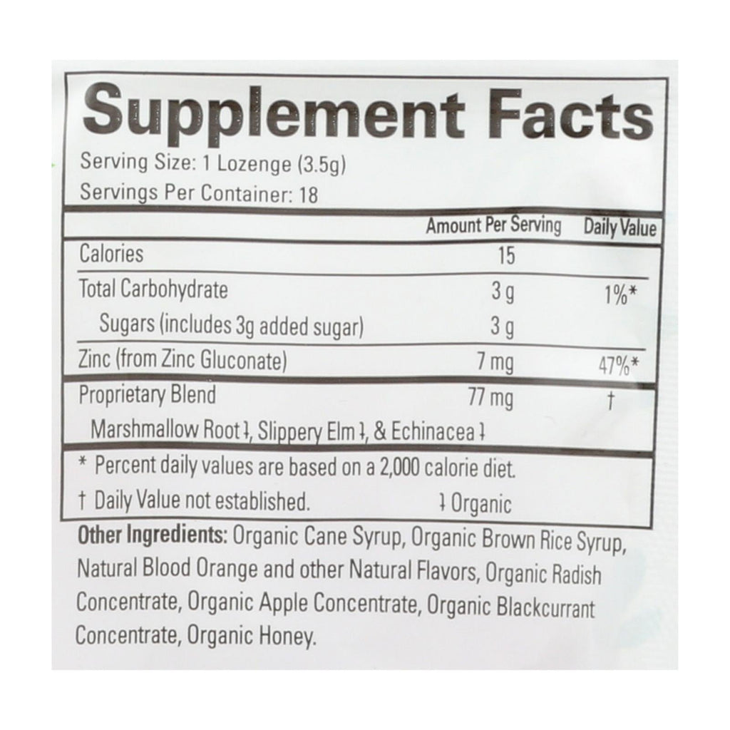 Thera Zinc Lozenges - Blood Orange - 18 Count
