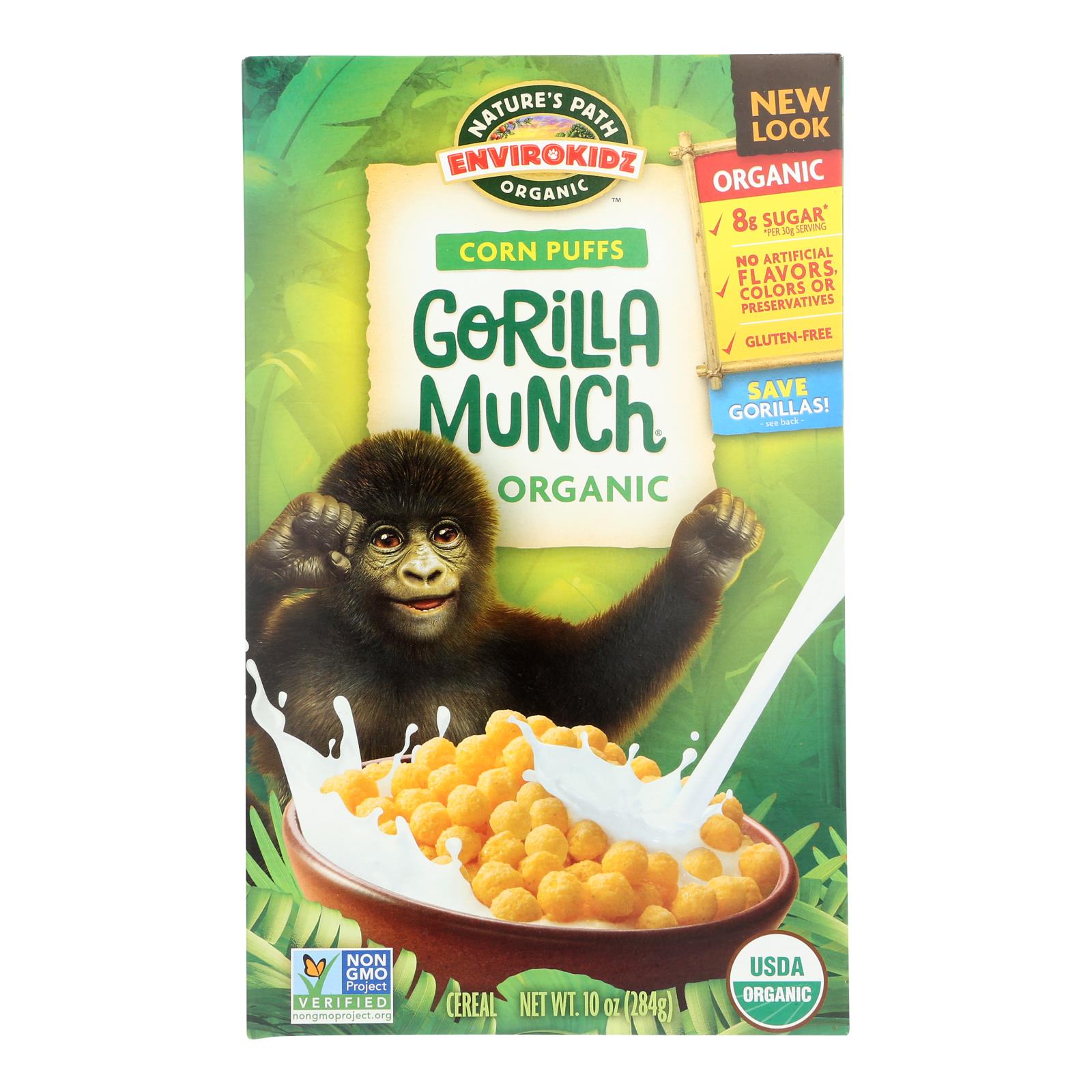Organic Gorilla Munch Corn Puffs, 12-Pack, 10 Oz