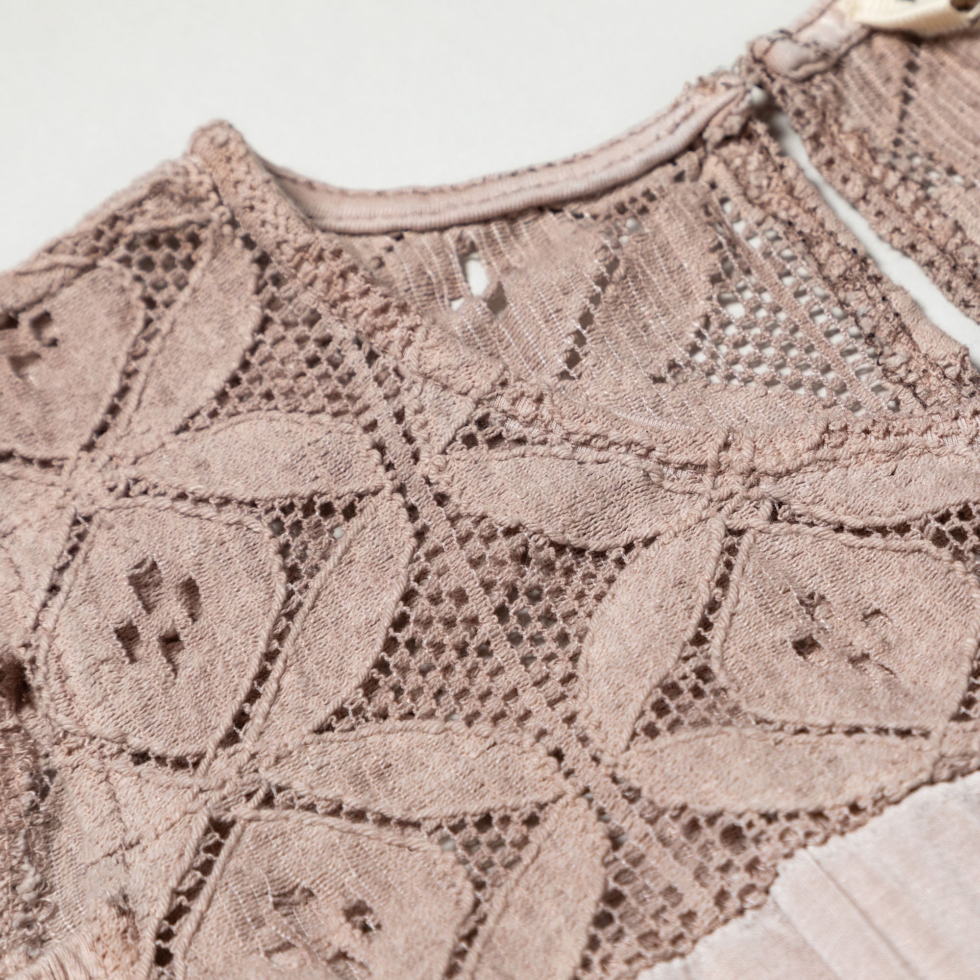 GreaterGood Cold Shoulder Juliet Sleeve Top with Lace Yoke