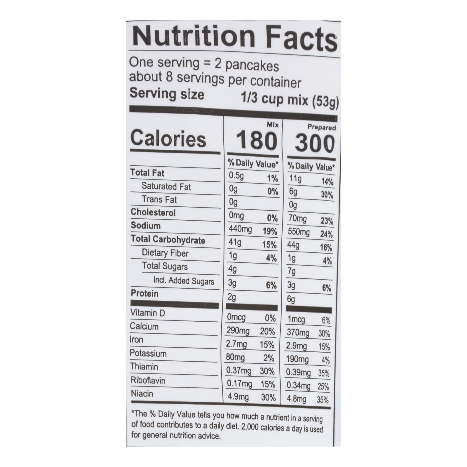 King Arthur Pancake Mix - Case Of 6 - 15 Oz.