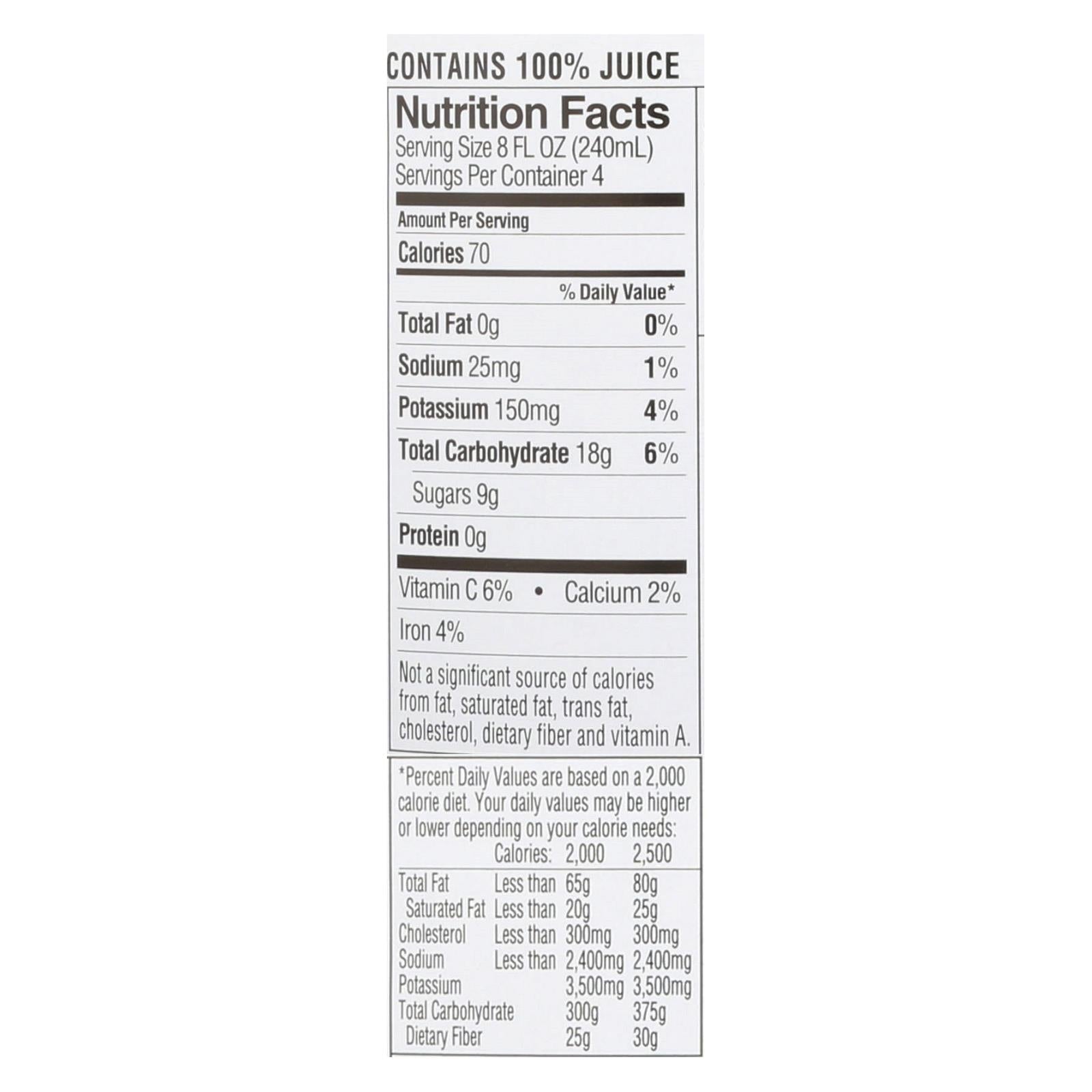 R.W. Knudsen - Juice - Just Cranberry - Case of 6 - 32 fl oz