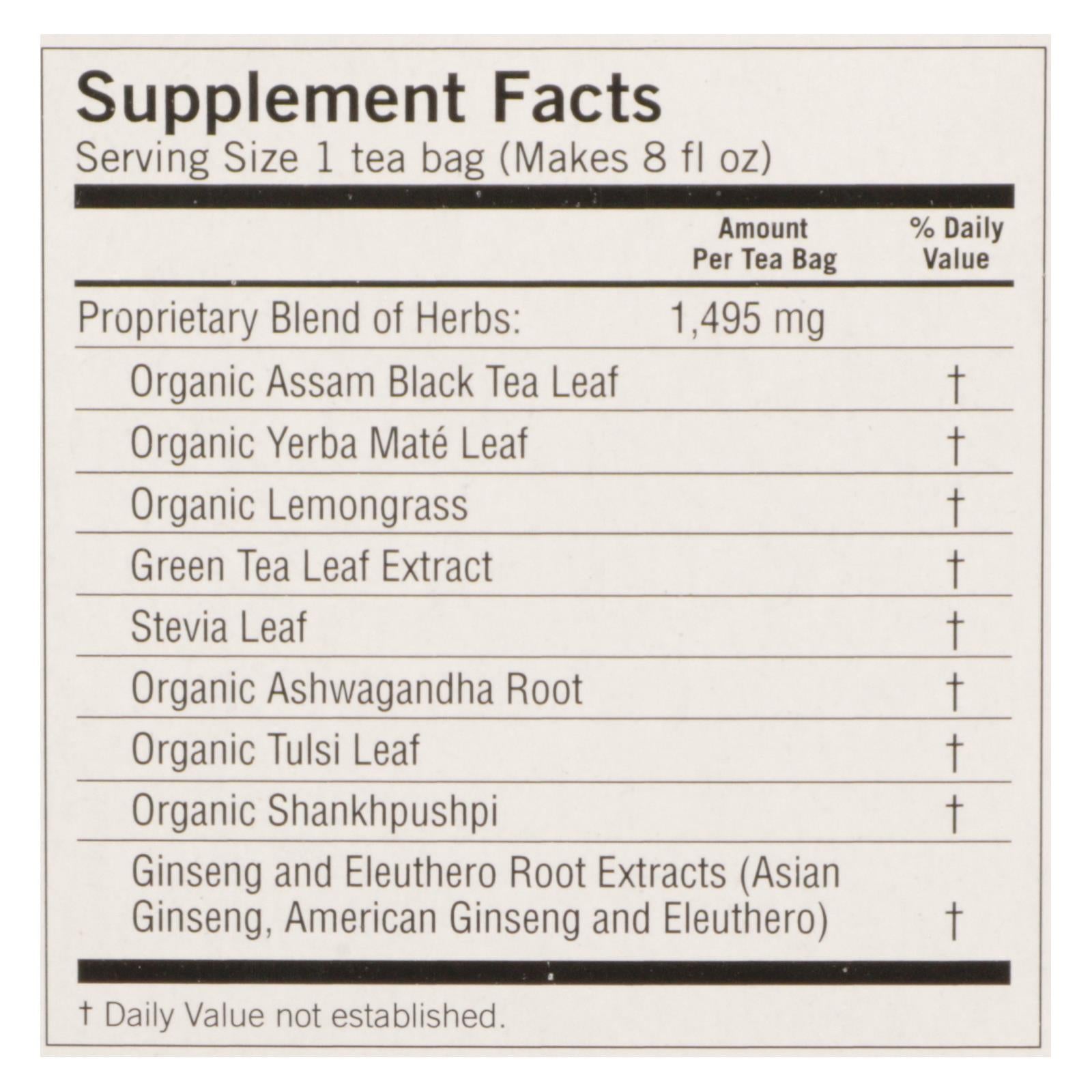 Yogi Sweet Tangerine Energy Herbal Tea, 16 Bags, Case of 6