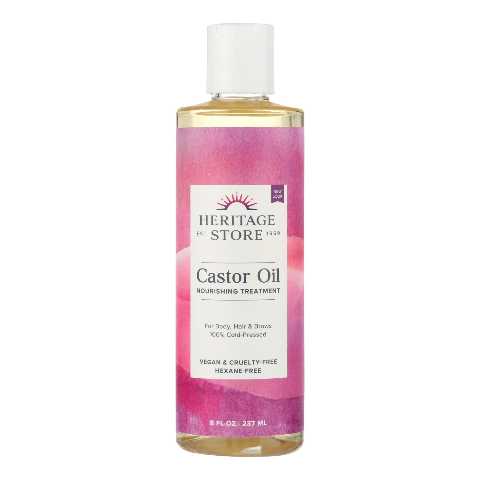 Heritage Products Castor Oil Hexane Free - 8 Fl Oz