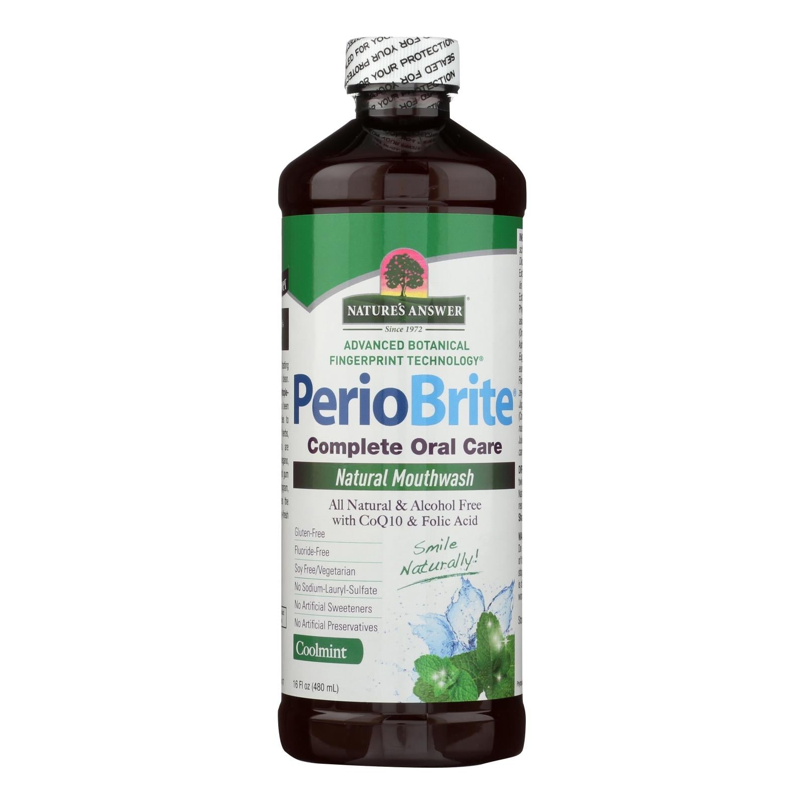 Nature's Answer Cool Mint Alcohol-Free Mouthwash 16 Fl Oz