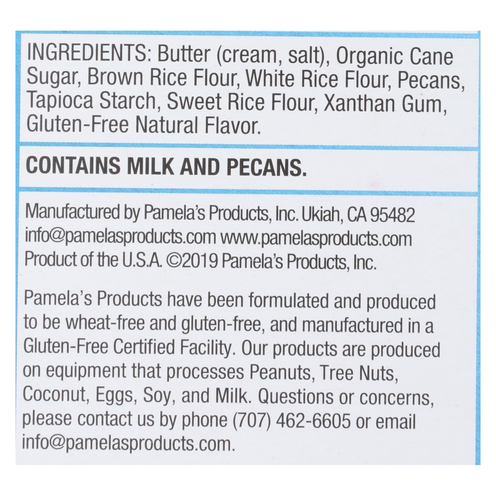 Pamela's Gluten-Free Pecan Shortbread Cookies, 6-Pack