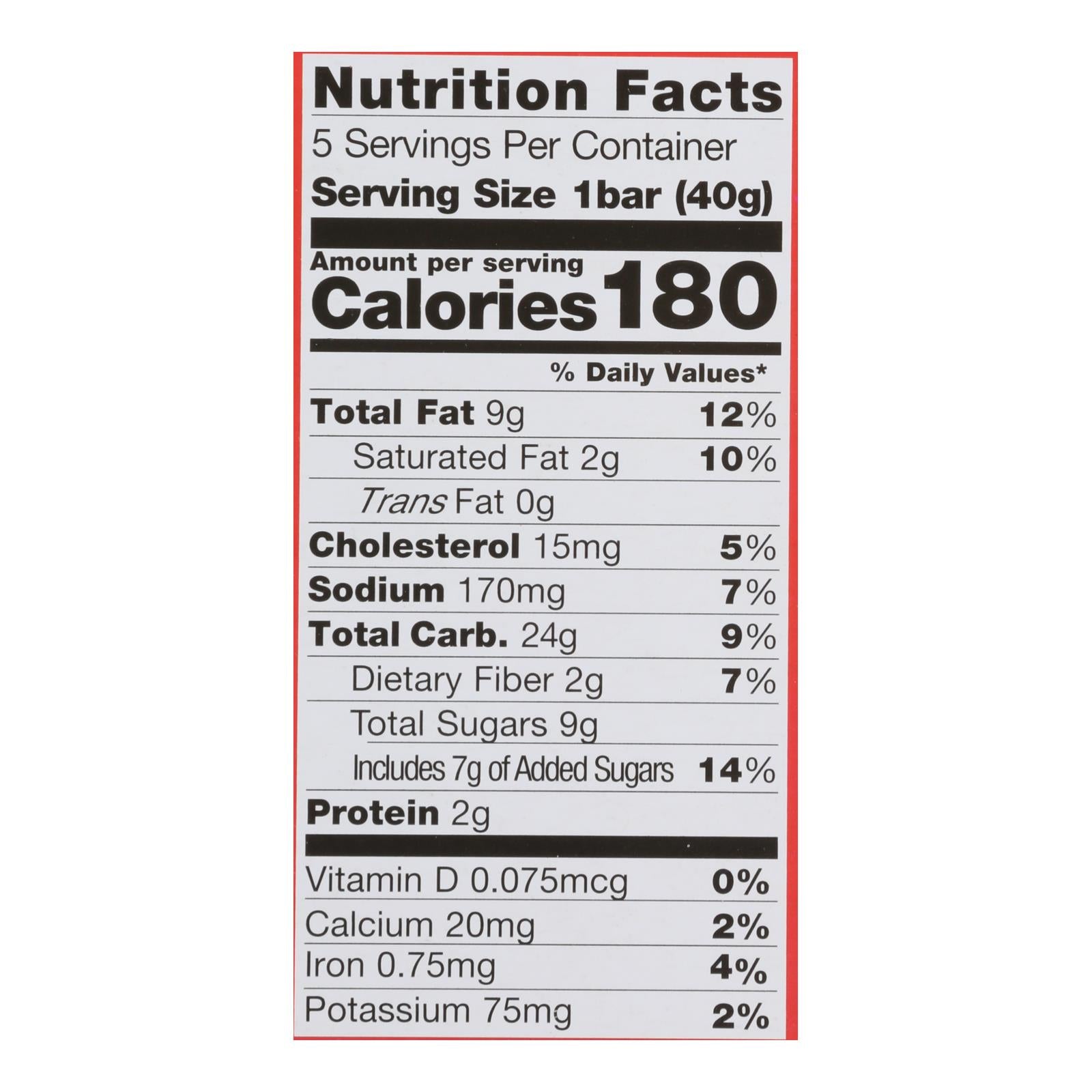 Pamela's Oat Choc Chip Peanut Butter Bars, 6-Pack, 1.41 oz