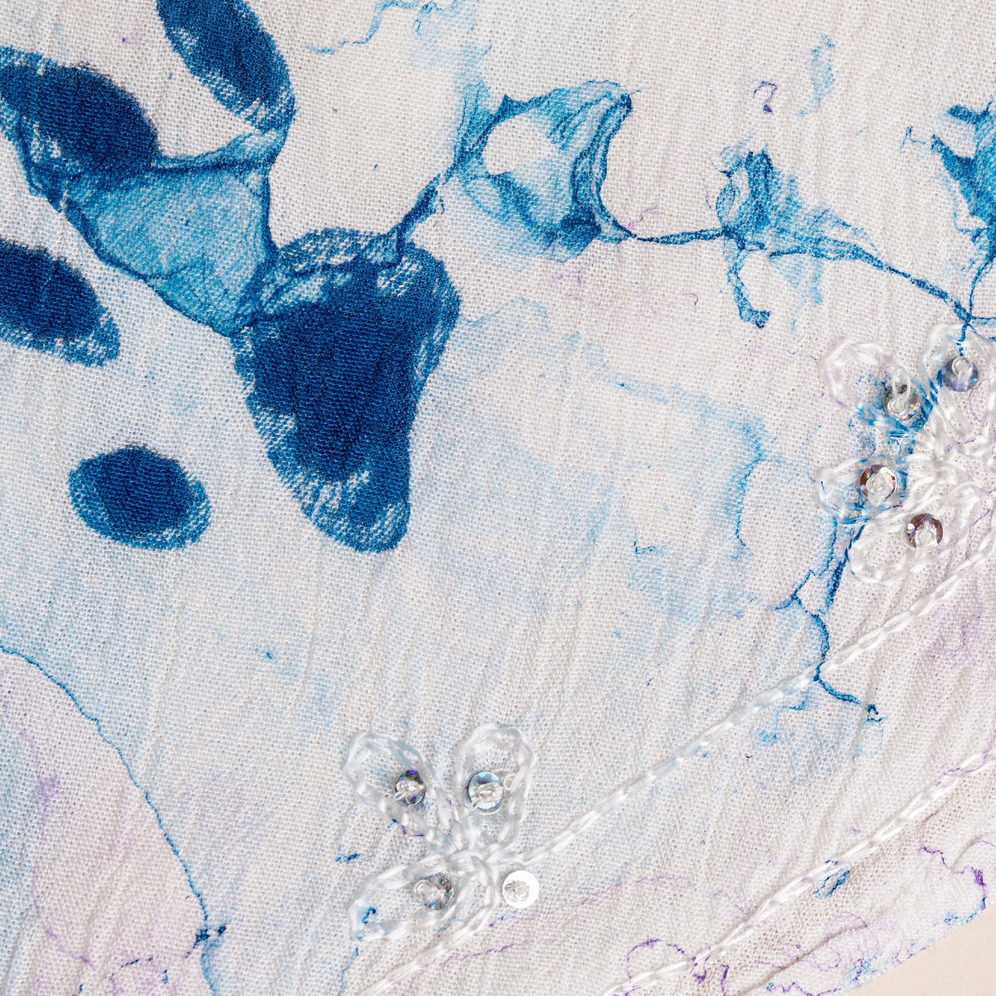 Marbleous Paw Print Hand Crafted Long Dress