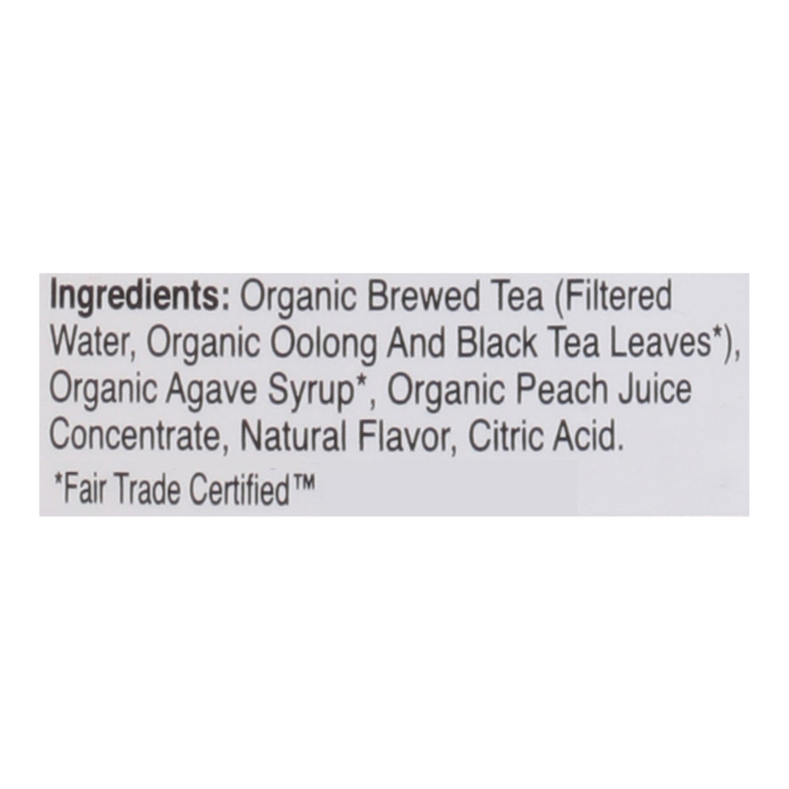 Just Ice Tea - Tea Og2 Peach Oolong - CS of 12-16 FZ