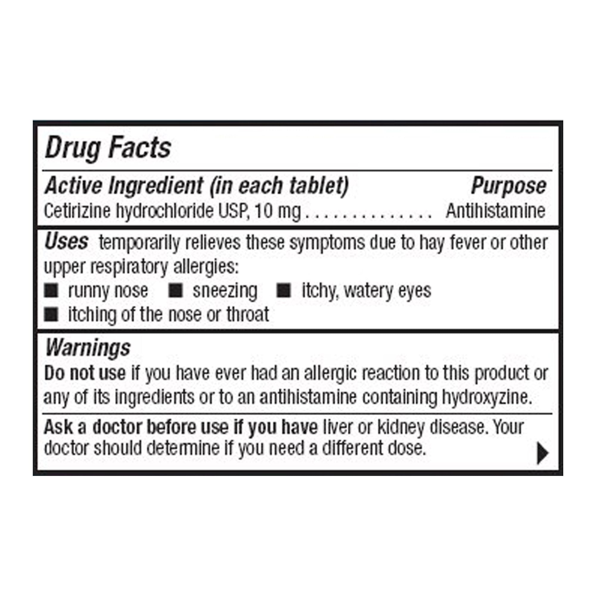 Mylan Cetirizine HCl Allergy Relief 00378363701