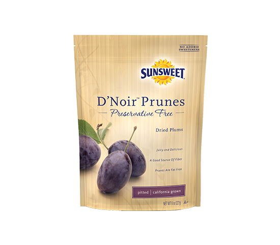 Sunsweet Naturals Organic D'Noir Prunes, Case of 12, 7 Oz. Each