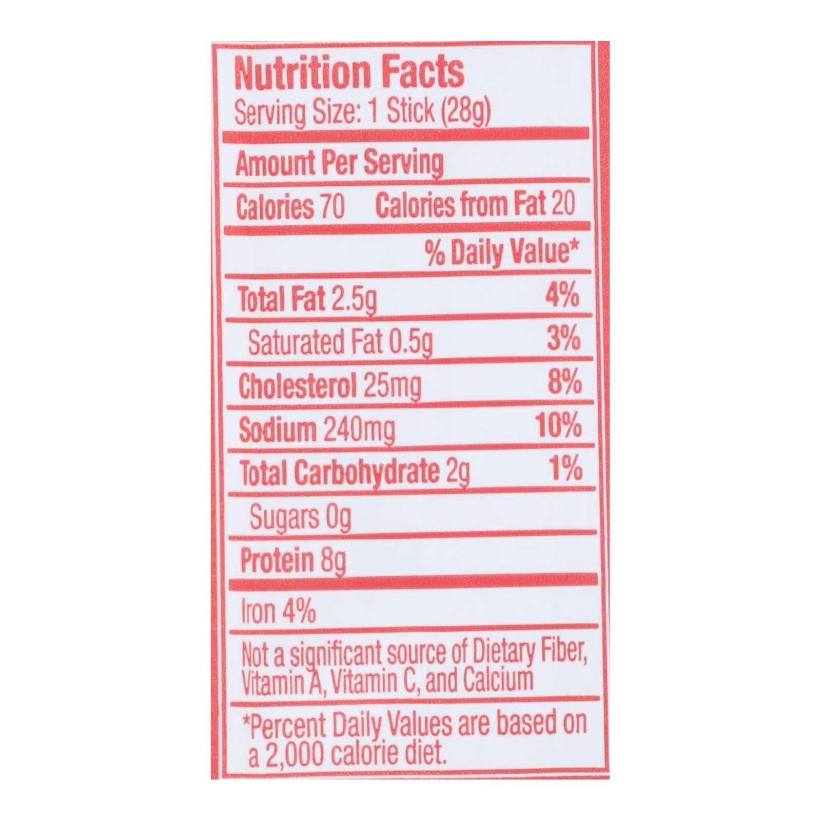 Vermont Smoke And Cure Realsticks - Turkey Pepperoni - 1 Oz - Case Of 24