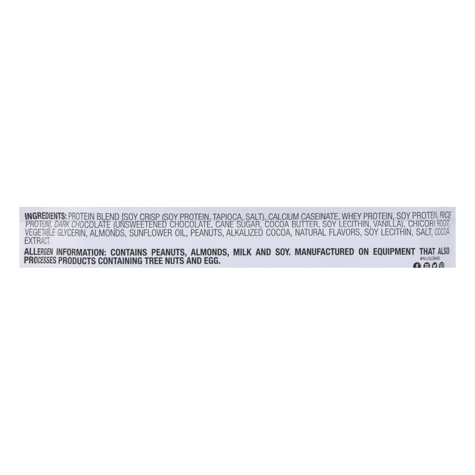 NuGo Nutrition Bar - Slim - Brownie Crunch - 1.59 oz Bars - Case of 12