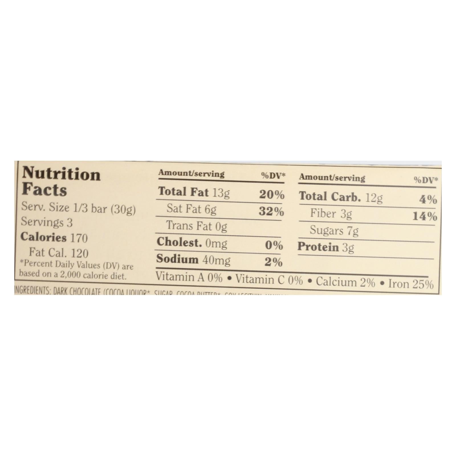 Chocolove Almond Sea Salt 70% Dark Chocolate, 12 Pack