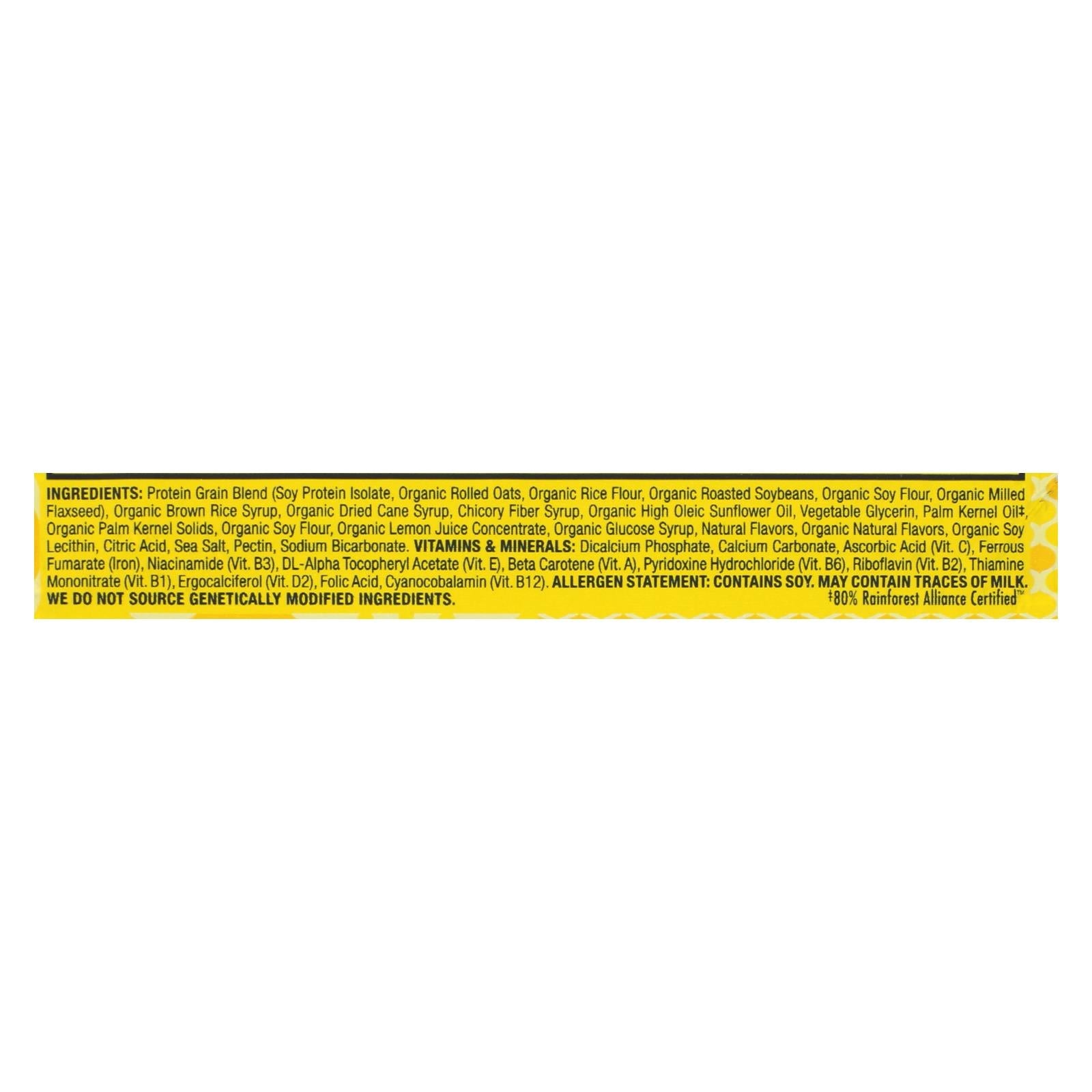Luna Bar Organic Lemon Zest, 15-Pack, 1.69 Oz Each