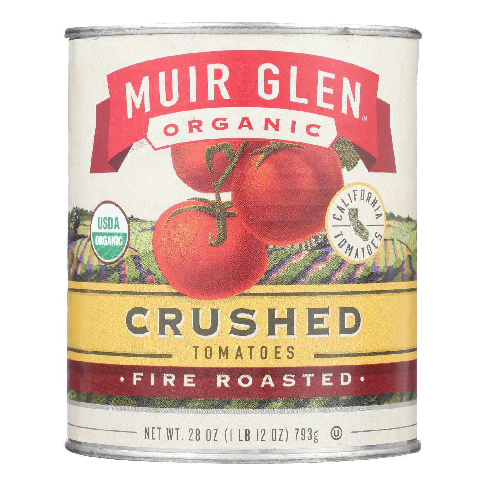 Muir Glen Fire Roasted Crushed Tomato, 12 Pack, 28 Oz Each