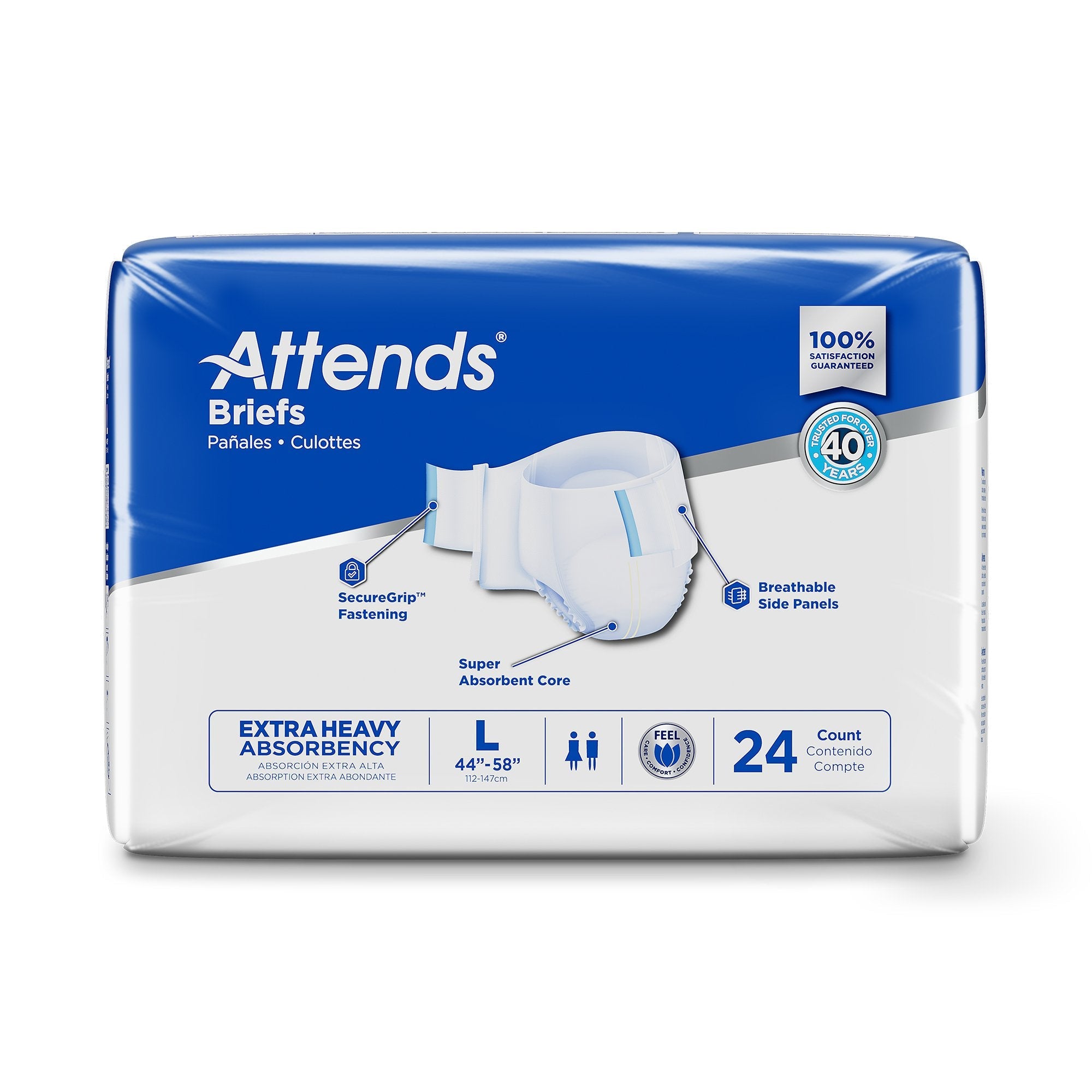 Attends® Extra Heavy Absorbency Briefs, Large DDP30