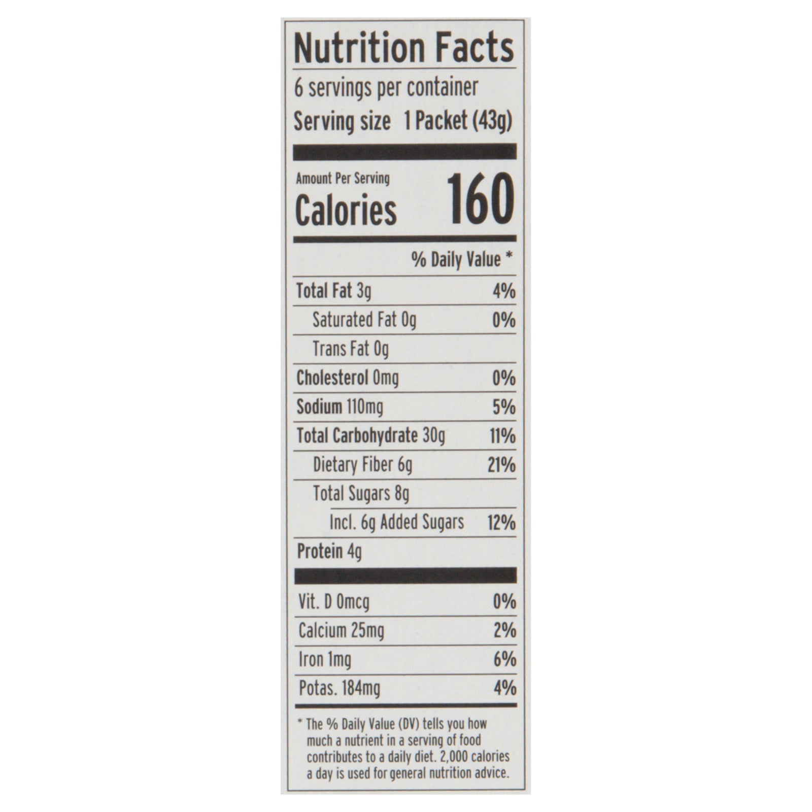 Purely Elizabeth Blueberry Oatmeal 6 Pack - 9.12 OZ Each