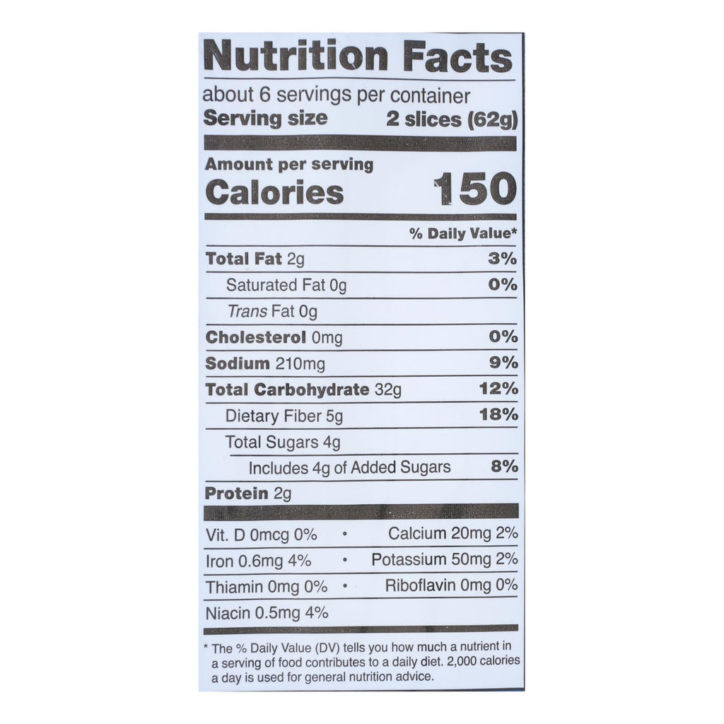 Schar - Bread Artisan Baker White - Case Of 8-14.1 Oz