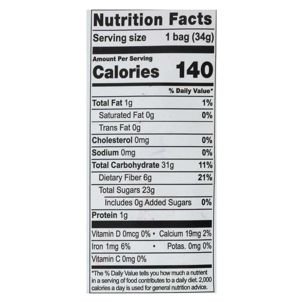 Natierra Organic Freeze-Dried Blueberries, 1.2 Oz, 12-Pack