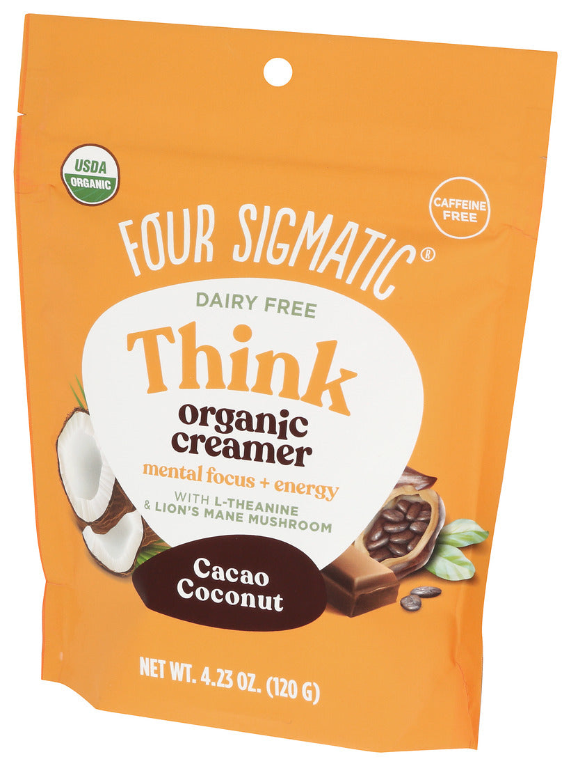 Four Sigmatic Think Organic Cacao Coconut Creamer, 4.23 Oz., Case of 6