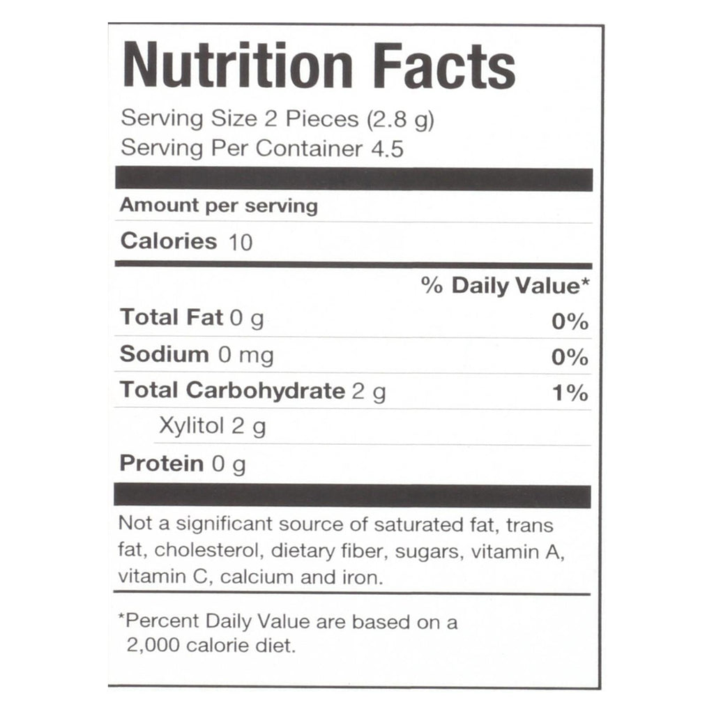 Pur Gum Peppermint - Aspartame Free, 9pcs, Case of 12
