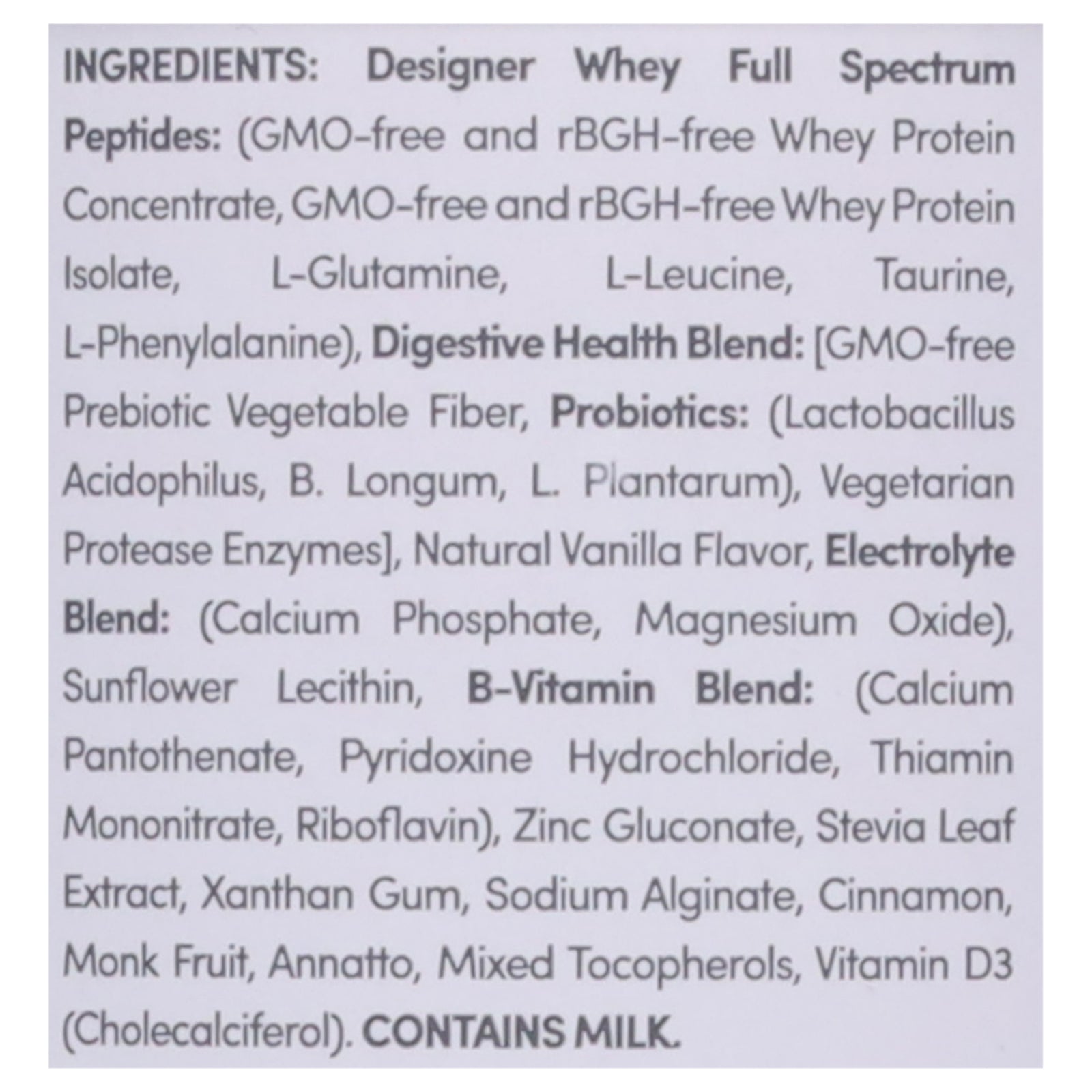 Designer Whey - Protein Powder - French Vanilla - 12 Oz