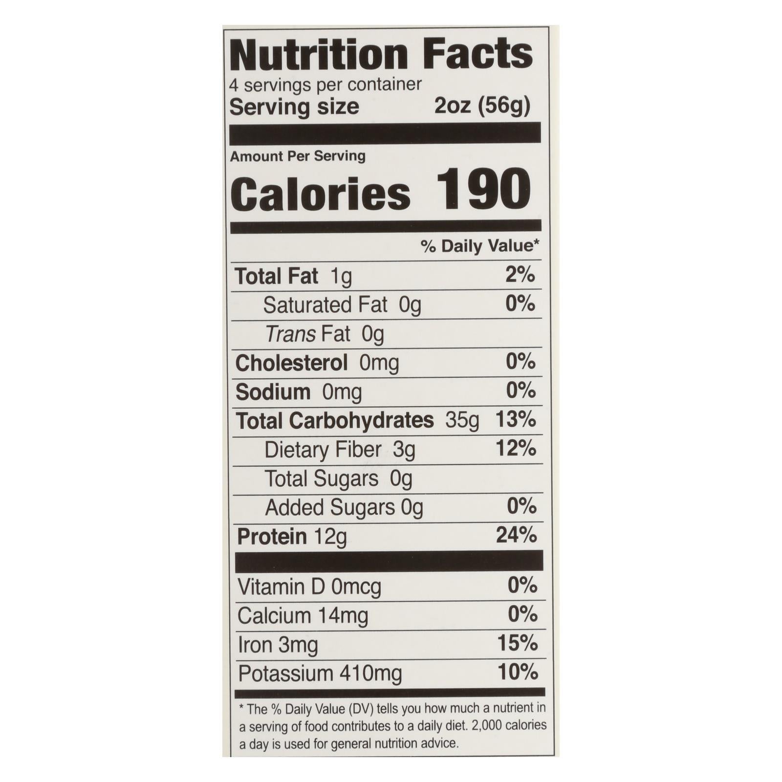 Organic Red Lentil Penne - Case of 6 - 8 Oz