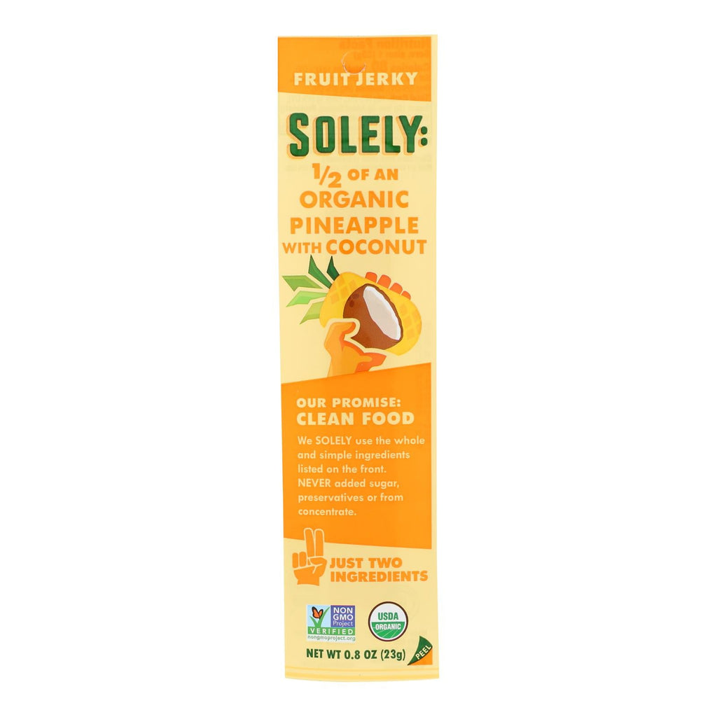 Solely Pineapple Coconut Fruit Jerky - 12 Pack
