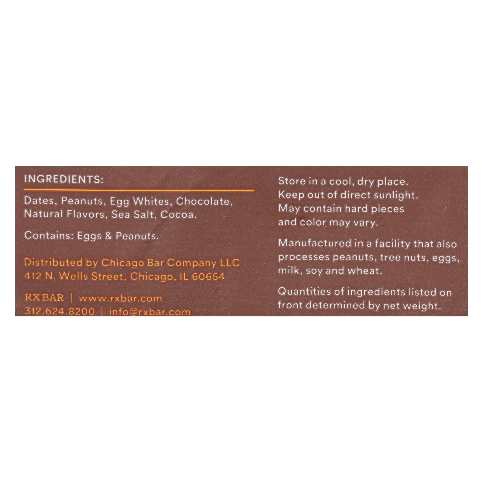RxBar - Protein Bar - Chocolate Peanut Butter - Case of 12 - 1.83 oz.