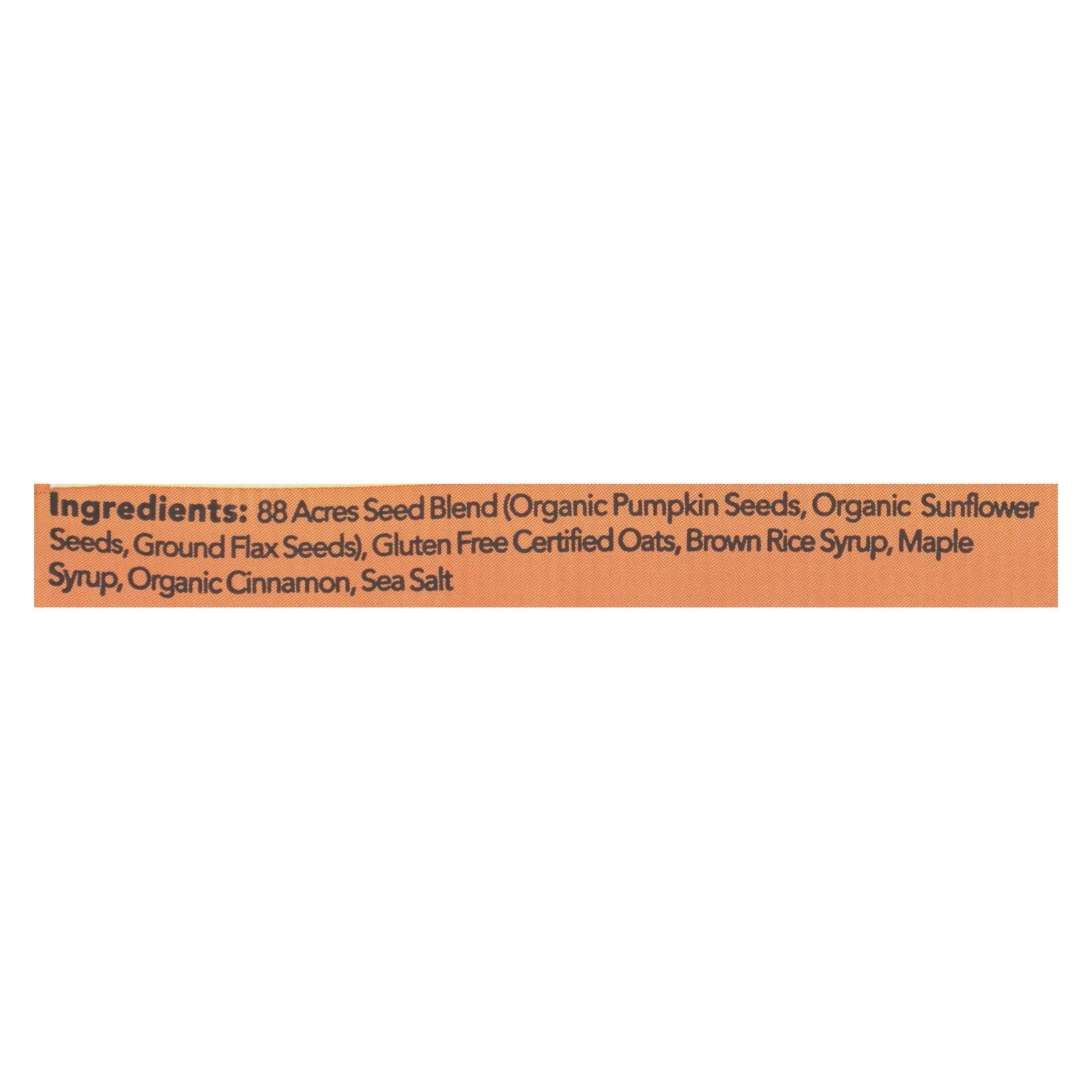 88 Acres Oats & Cinnamon Seed Bars, 9-Pack, 1.6 Oz