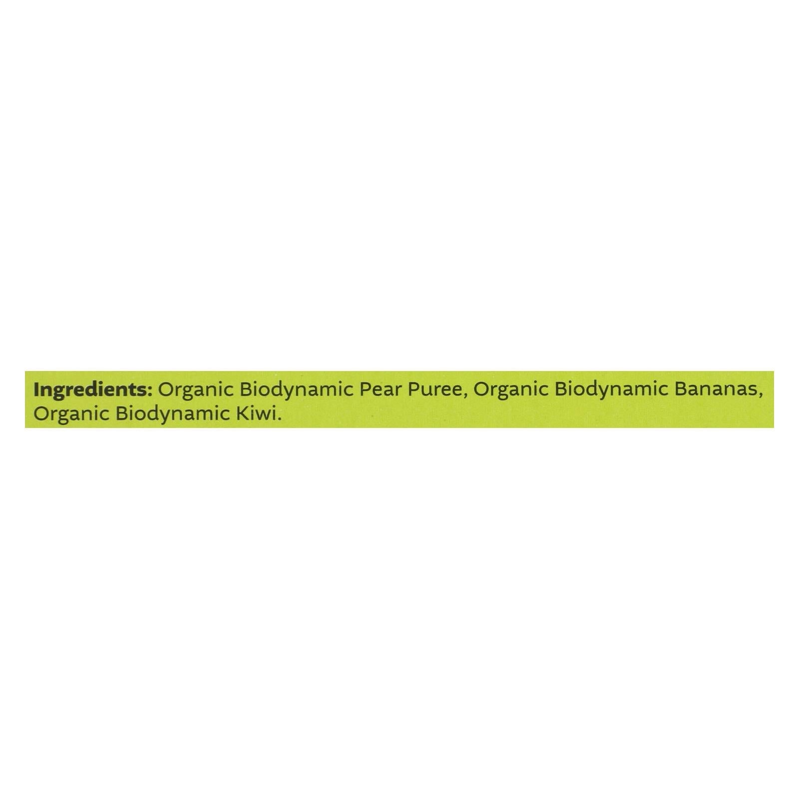 White Leaf Organic Baby Food Pear Banana Kiwi - 6 Pack