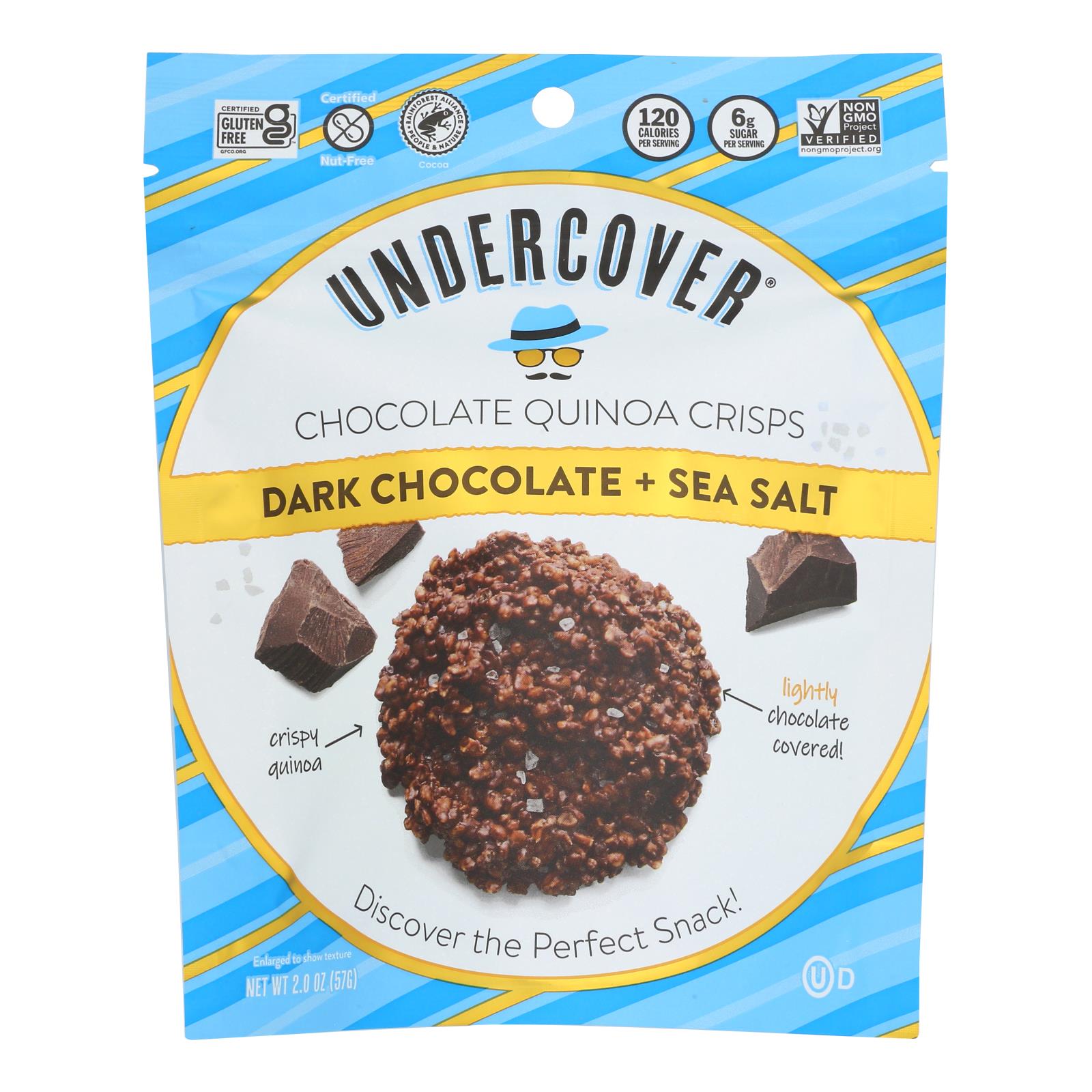 Undercover Quinoa Dark Chocolate Sea Salt Snacks, 12 Pack