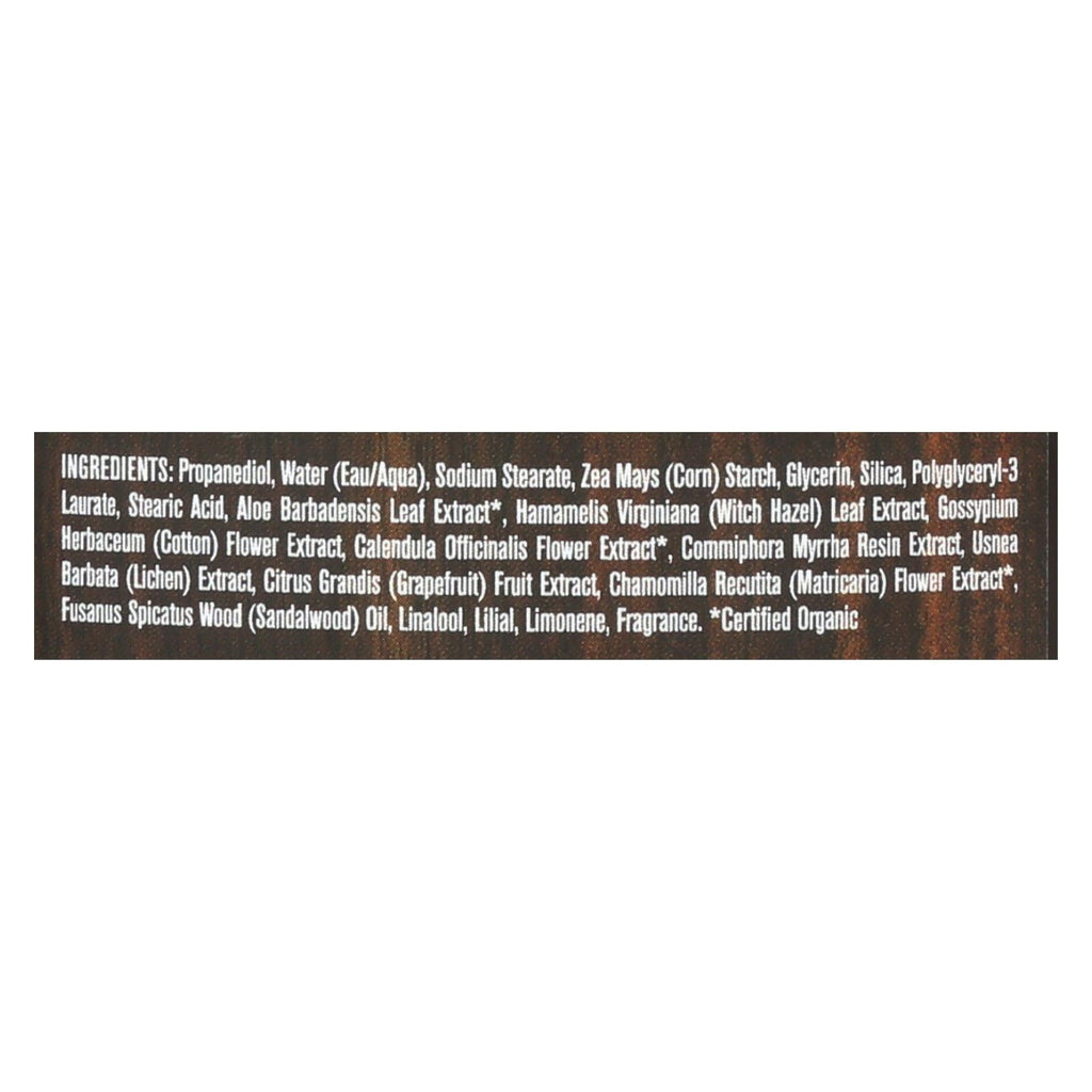 Every Man Jack Sandalwood Deodorant - Aluminum Free 3 Oz