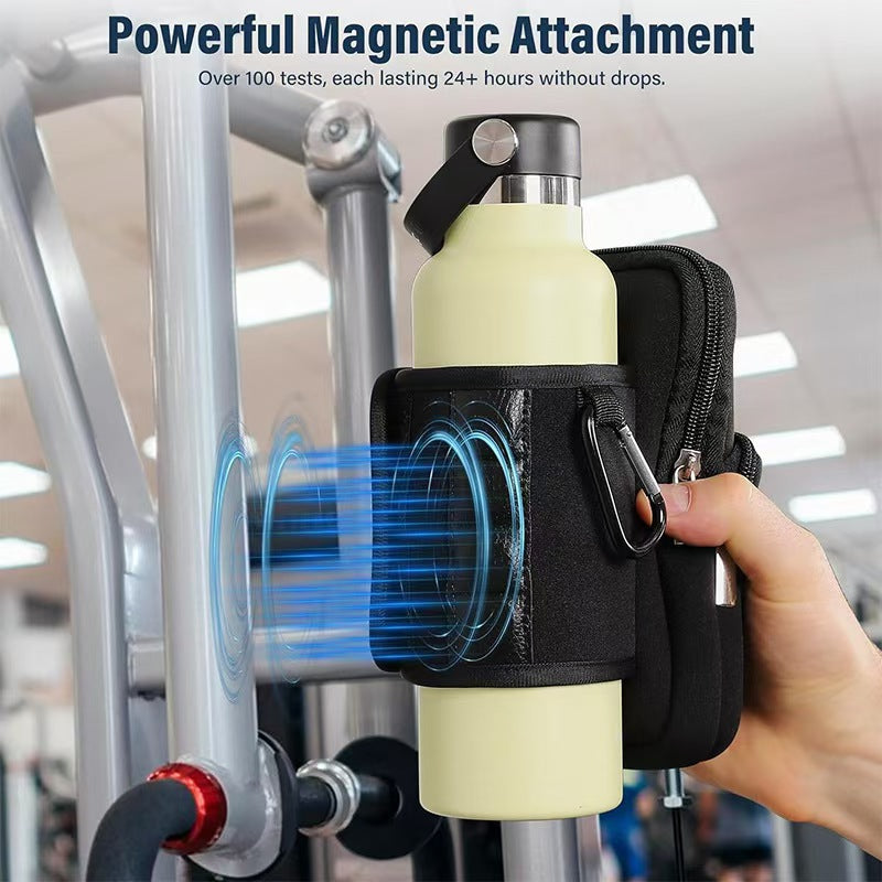 Gym Portable Magnet Kettle Cover Magnet Mobile Phone Bag Can Store Bluetooth Headset Membership Card