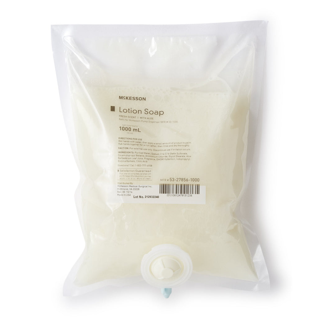 McKesson Lotion Soap, 1,000ml Refill Bag, Fresh Scent 53-27856-1000