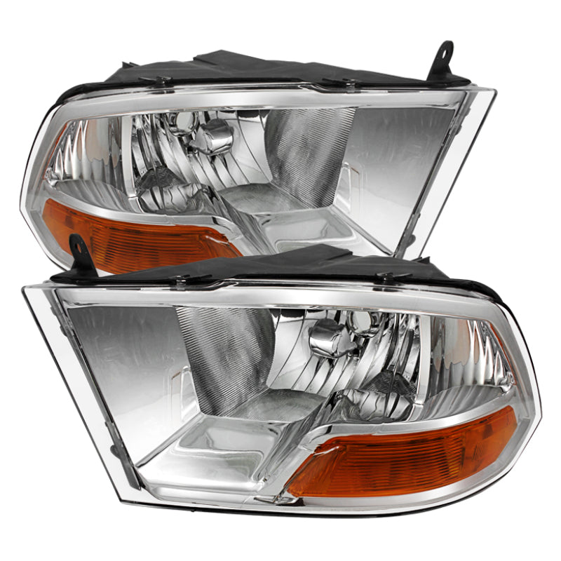 SPYDER Xtune Dodge Ram 1500 09-12 ( Non Quad Headlights ) Crystal Headlights Chrome HD-JH-DR09-AM-C 9022937