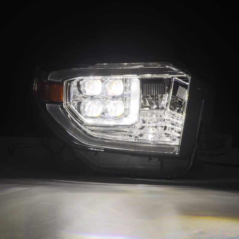 AlphaRex 14-21 Toyota Tundra NOVA LED Proj HL Chrome w/Actv Light & Seq. Sig + Switchback DRL 880831 *Discontinued