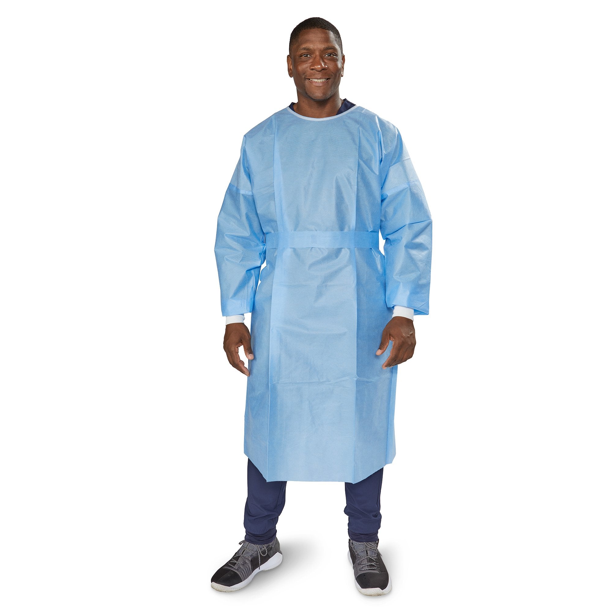 McKesson Nonrated Isolation Gowns, Blue, Extra Large 16-NFKHLTSB6-XL