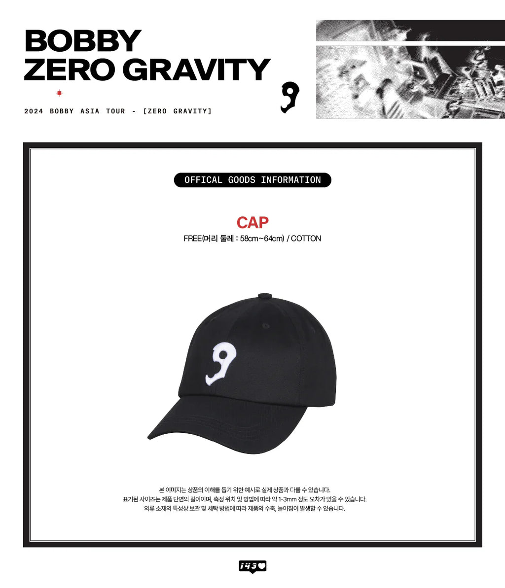 Bobby -  2024 Bobby Zero Gravity In Seoul Official MD Ball Cap
