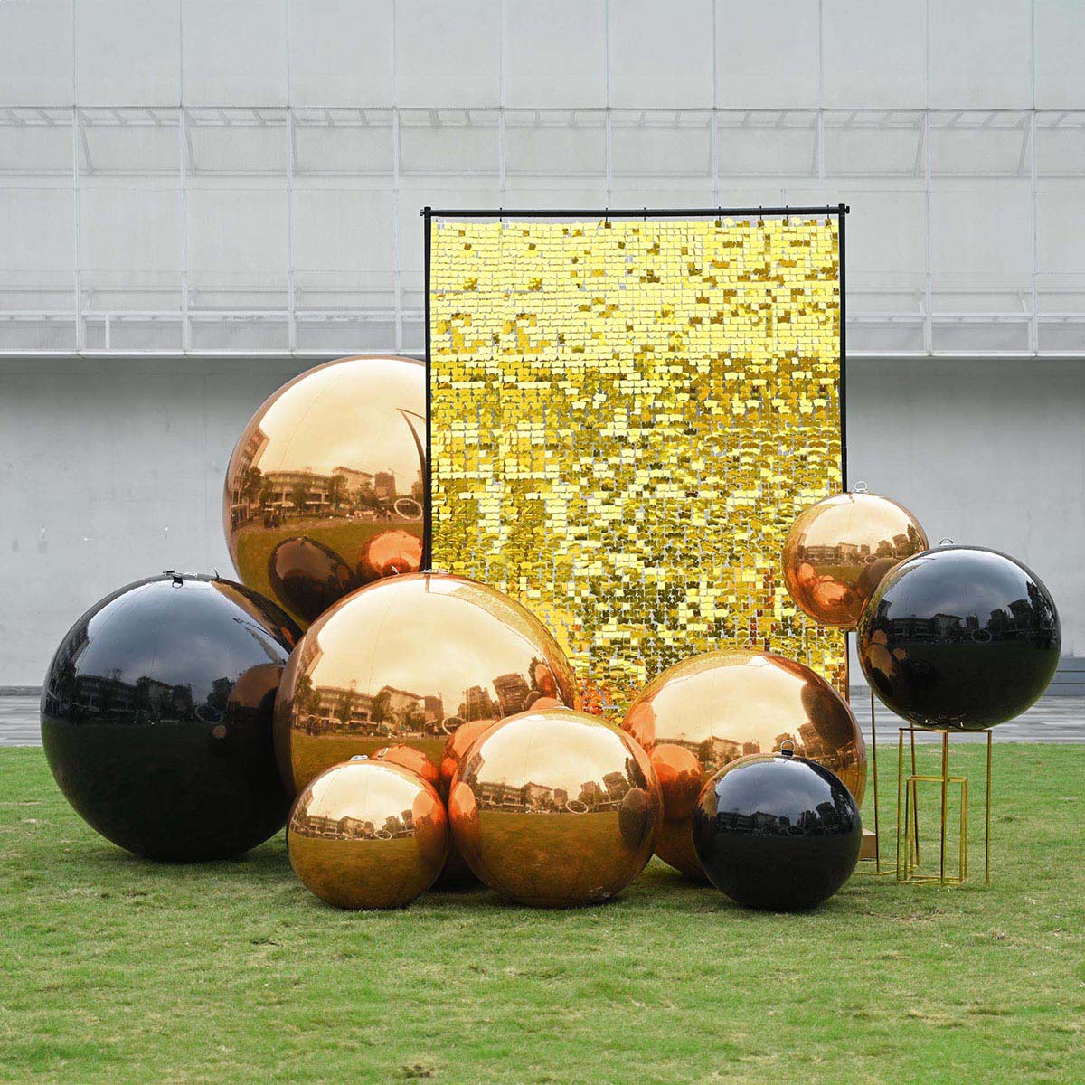 Yescom Set(6) Inflatable Mirror Balloons with Electric Air Pump