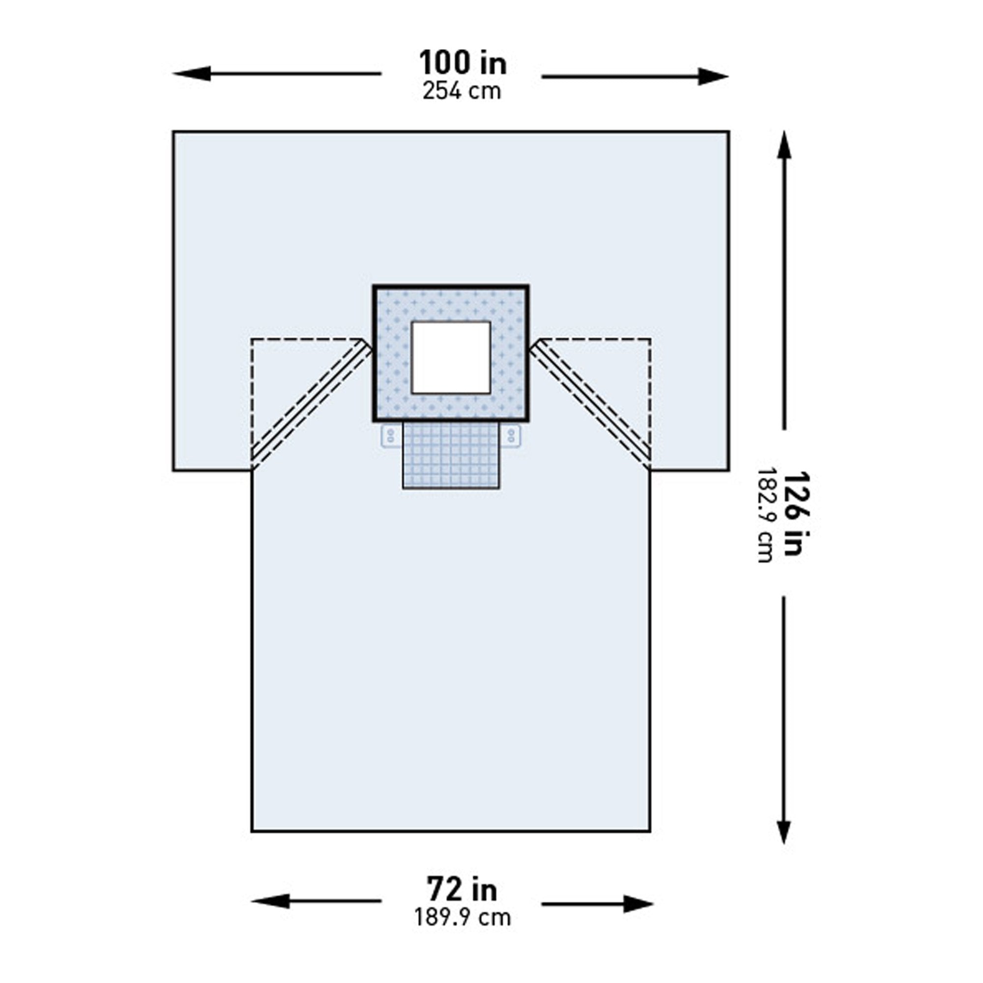 McKesson Sterile Chest Drape, 100 x 72 x 126 Inch 183-I80-05122G-S