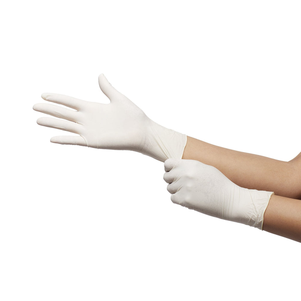 McKesson Confiderm® CL Latex Exam Glove, Small, Ivory 14-424
