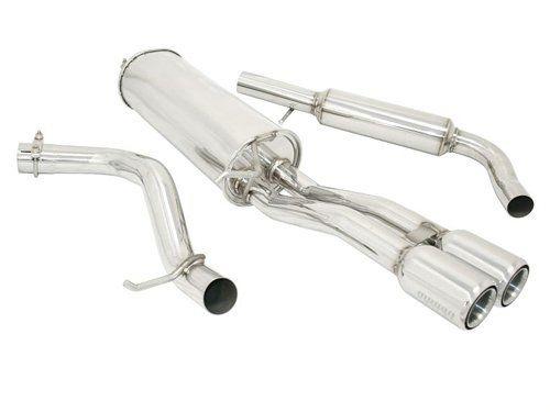 Megan Racing Cat-Back Exhaust System Dual Tip for 2003-2005 Volkswagen Jetta - 2.5" Tubing, 2.38" ID, Dual 3" Tips MR-CBS-VWJ03